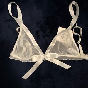 La Perla Vintage Elegant White bridal Sheer Bralette
